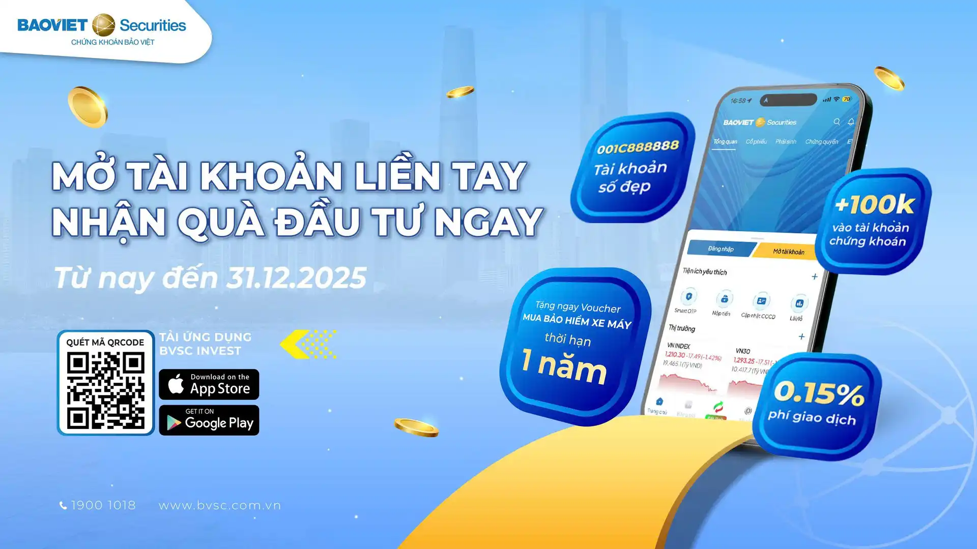 Ưu đãi dành cho khách hàng mở tài khoản mới - Chứng khoán Bảo Việt